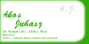akos juhasz business card