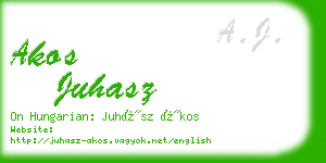 akos juhasz business card